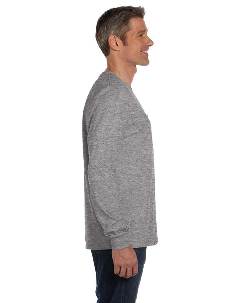 Hanes 5596 Men's Authentic-T Long-Sleeve Pocket T-Shirt