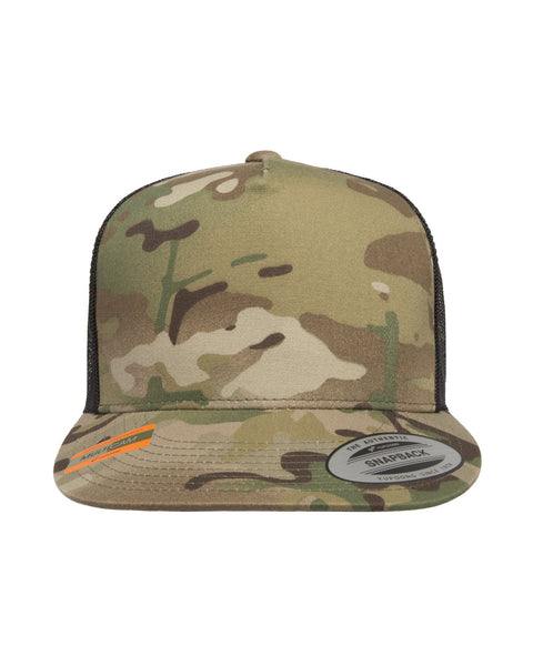 Yupoong 6006MC Classics Gorra de camionero Multicam de 5 paneles para adulto