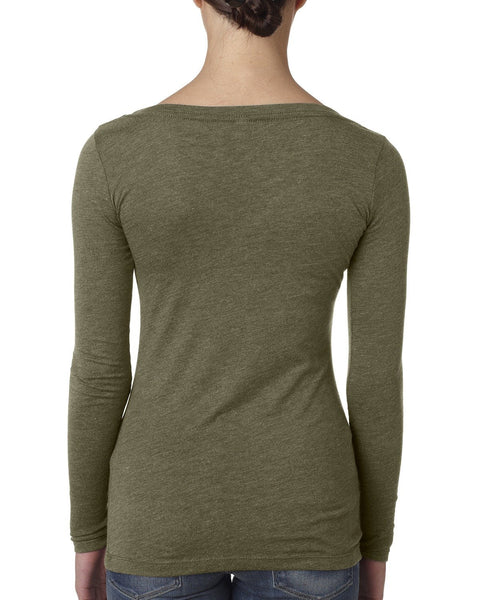 Next Level 6731 Ladies' Triblend Long-Sleeve Scoop