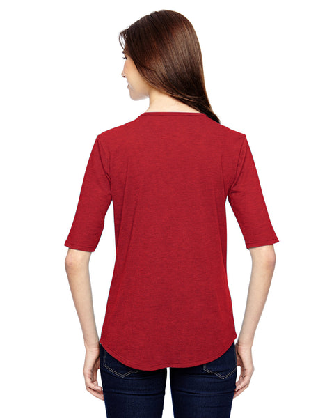 Anvil 6756L Ladies' Triblend Deep Scoop 1/2-Sleeve T-Shirt