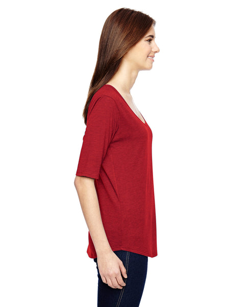 Anvil 6756L Ladies' Triblend Deep Scoop 1/2-Sleeve T-Shirt