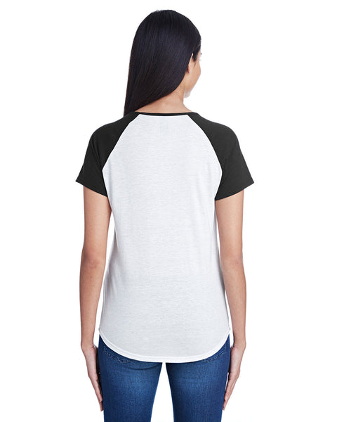 Anvil 6770VL Camiseta raglán de mezcla triple para mujer