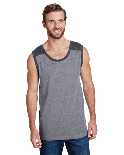 LAT 6919 Men's Contrast Back Tank