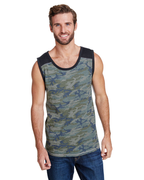 LAT 6919 Camiseta de tirantes para hombre con espalda en contraste