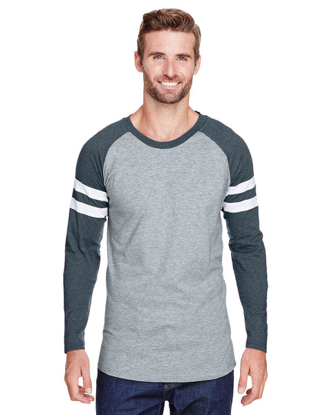 LAT 6934 Men's Gameday Mash-Up Long Sleeve Fine Jersey T-Shirt