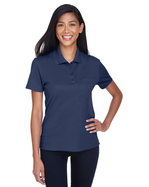 Core 365 78181P Polo piqué Origin Performance para mujer con bolsillo