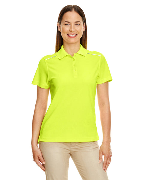 Core 365 78181R Ladies' Radiant Performance Piqu Polo with Reflective Piping