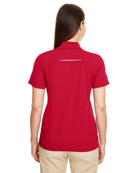 Core 365 78181R 女式 Radiant Performance Piqu Polo 衫，带反光滚边