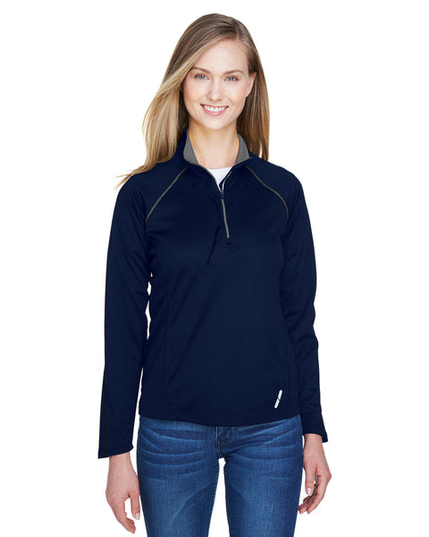 North End 78187 Ladies' Radar Quarter-Zip Performance Long-Sleeve Top