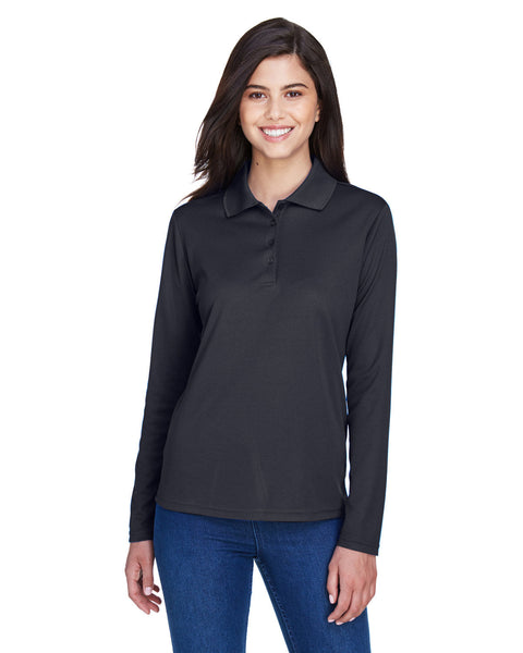 Core 365 78192 Ladies' Pinnacle Performance Long-Sleeve Piqu Polo