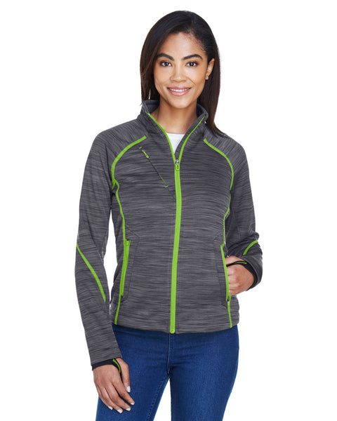 North End 78697 Ladies' Flux Mlange Bonded Fleece Jacket