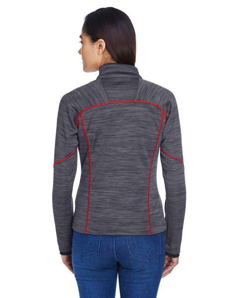 North End 78697 Ladies' Flux Mlange Bonded Fleece Jacket