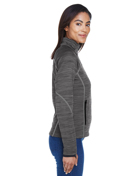 North End 78697 Ladies' Flux Mlange Bonded Fleece Jacket