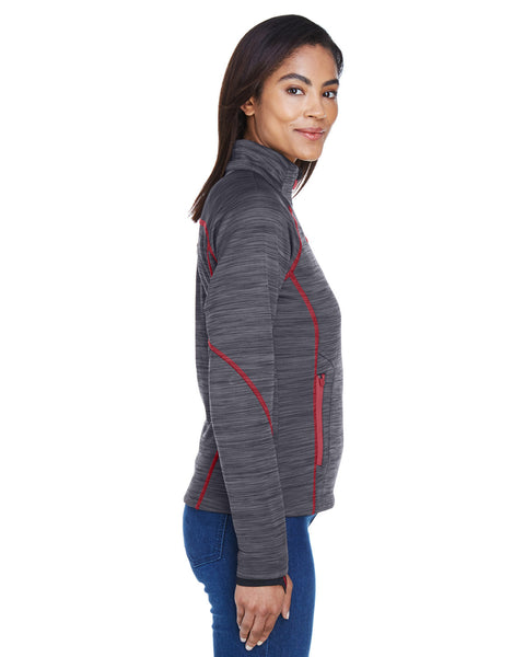 North End 78697 Ladies' Flux Mlange Bonded Fleece Jacket