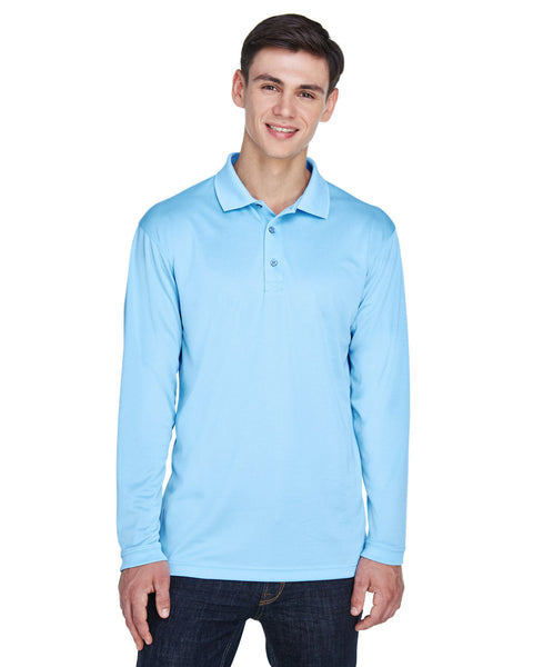 UltraClub 8405LS Adult Cool & Dry Sport Long-Sleeve Polo