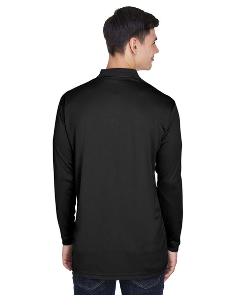 UltraClub 8405LS Adult Cool & Dry Sport Long-Sleeve Polo