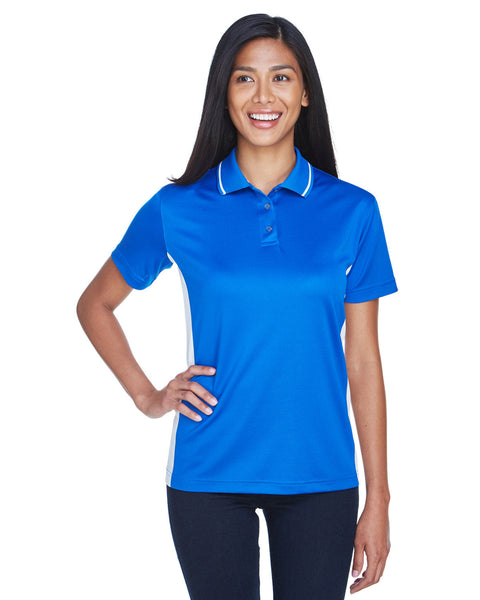 UltraClub 8406L Polo deportivo fresco y seco de dos tonos para mujer