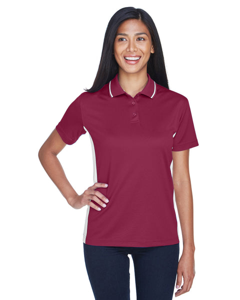 UltraClub 8406L Polo deportivo fresco y seco de dos tonos para mujer