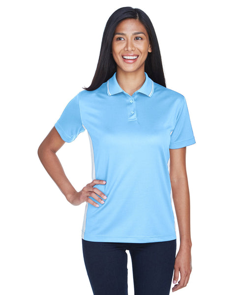 UltraClub 8406L Polo deportivo fresco y seco de dos tonos para mujer