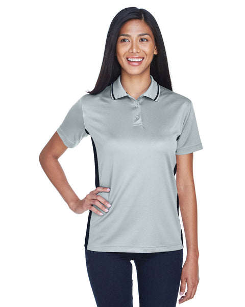 UltraClub 8406L Polo deportivo fresco y seco de dos tonos para mujer