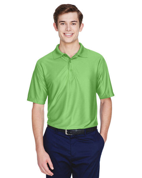 Polo de rendimiento UltraClub 8413 Cool &amp; Dry Elite con rayas tonales para hombre