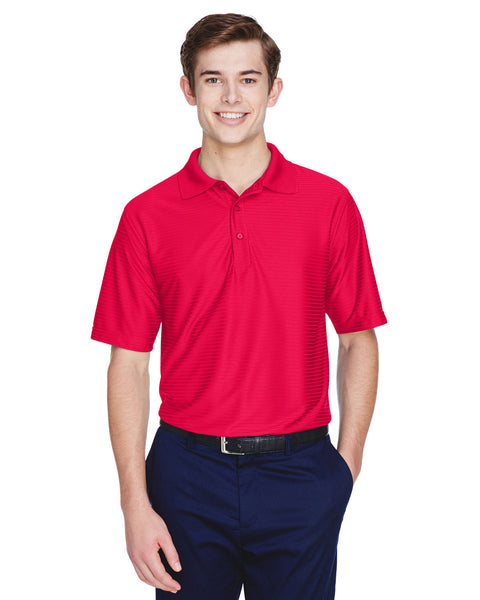 Polo de rendimiento UltraClub 8413 Cool &amp; Dry Elite con rayas tonales para hombre