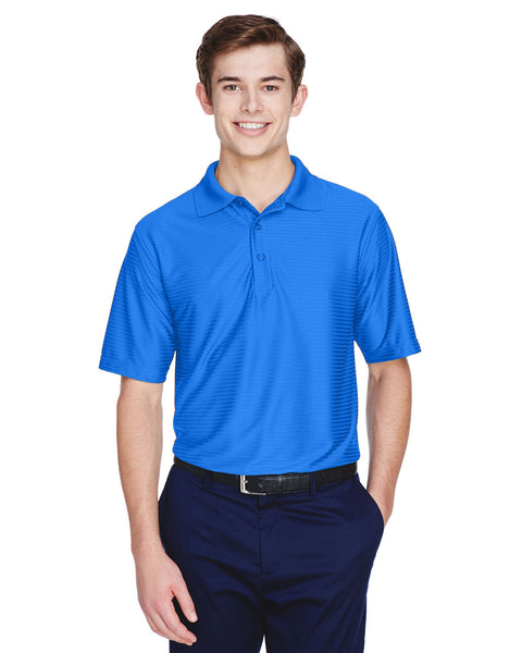 Polo de rendimiento UltraClub 8413 Cool &amp; Dry Elite con rayas tonales para hombre