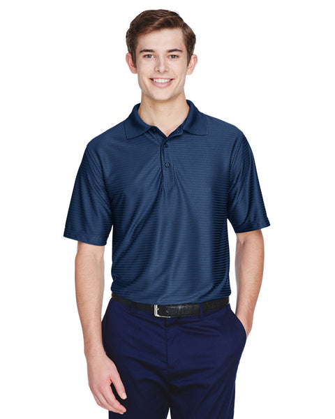 UltraClub 8413 Men's Cool & Dry Elite Tonal Stripe Performance Polo