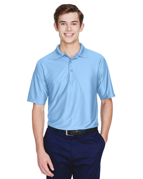 Polo de rendimiento UltraClub 8413 Cool &amp; Dry Elite con rayas tonales para hombre