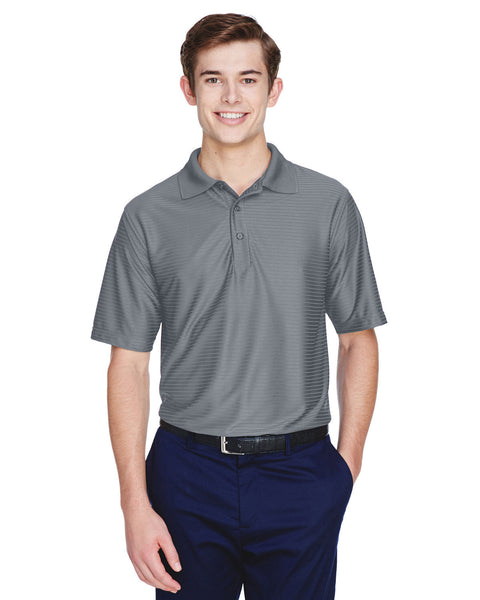 Polo de rendimiento UltraClub 8413 Cool &amp; Dry Elite con rayas tonales para hombre