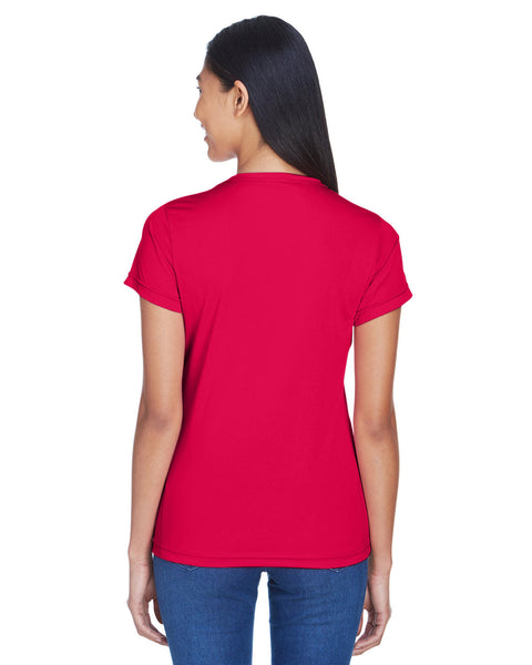 UltraClub 8420L Playera interlock de rendimiento deportivo fresco y seco para mujer