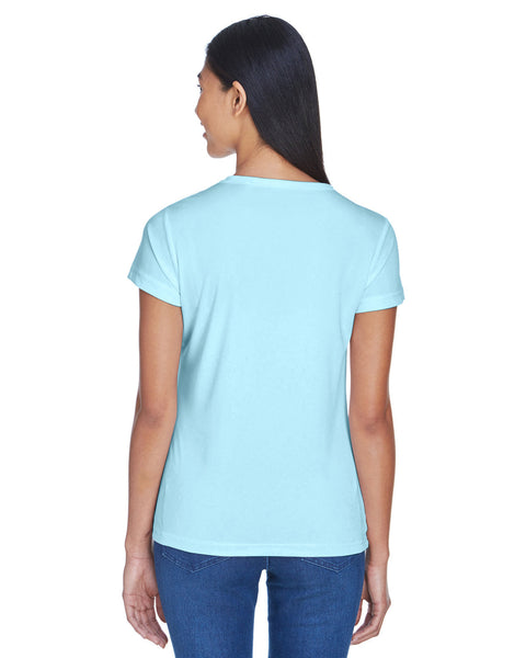 UltraClub 8420L Playera interlock de rendimiento deportivo fresco y seco para mujer