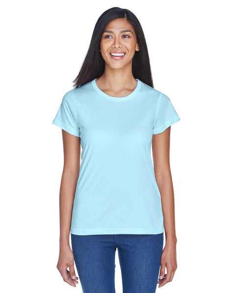 UltraClub 8420L Playera interlock de rendimiento deportivo fresco y seco para mujer