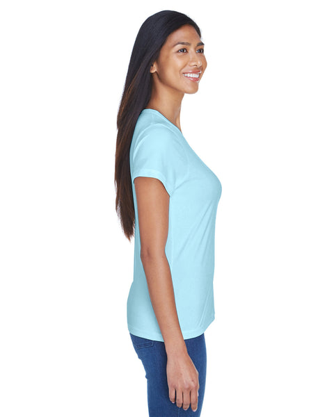 UltraClub 8420L Playera interlock de rendimiento deportivo fresco y seco para mujer