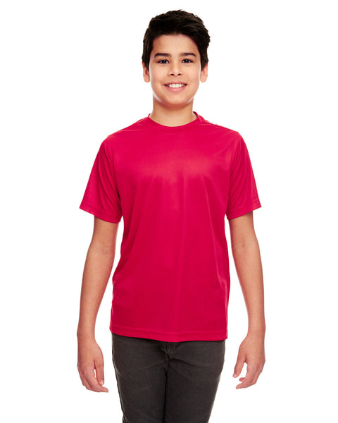 UltraClub 8420Y Playera Interlock de alto rendimiento deportivo para jóvenes Cool &amp; Dry