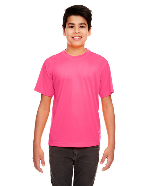 UltraClub 8420Y Playera Interlock de alto rendimiento deportivo para jóvenes Cool &amp; Dry