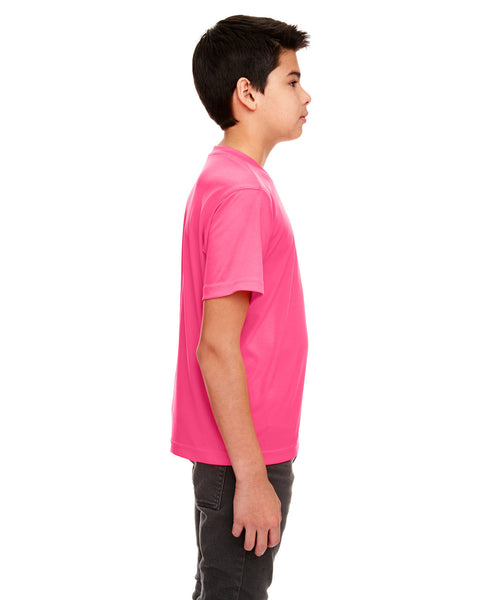 UltraClub 8420Y Playera Interlock de alto rendimiento deportivo para jóvenes Cool &amp; Dry