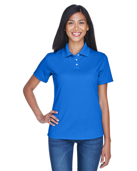 UltraClub 8445L Polo de alto rendimiento antimanchas fresco y seco para mujer