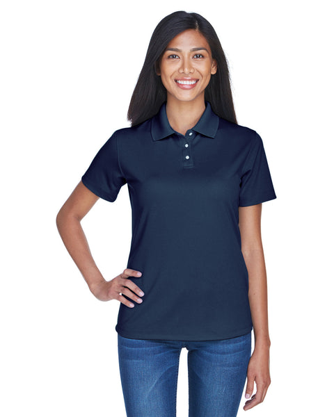 UltraClub 8445L Polo de alto rendimiento antimanchas fresco y seco para mujer