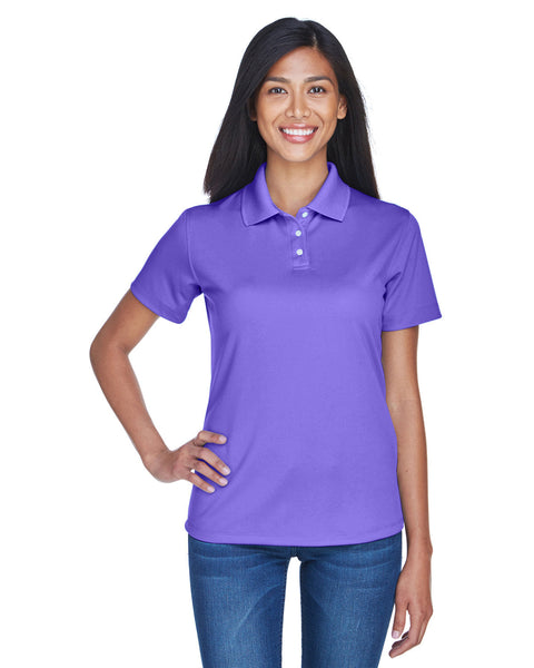 UltraClub 8445L Polo de alto rendimiento antimanchas fresco y seco para mujer