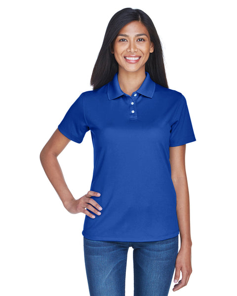 UltraClub 8445L Polo de alto rendimiento antimanchas fresco y seco para mujer