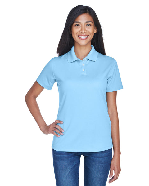 UltraClub 8445L Polo de alto rendimiento antimanchas fresco y seco para mujer