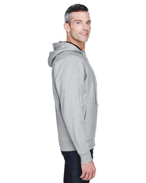 UltraClub 8463 Adult Rugged Wear Thermal-Lined Full-Zip Fleece Hooded Sweatshirt