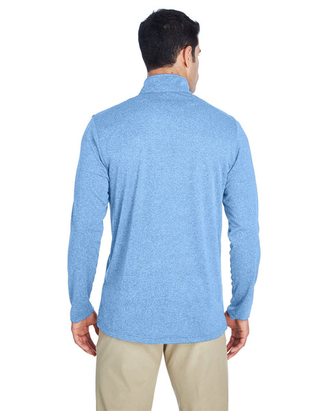 UltraClub 8618 Men's Cool & Dry Heathered Performance Quarter-Zip