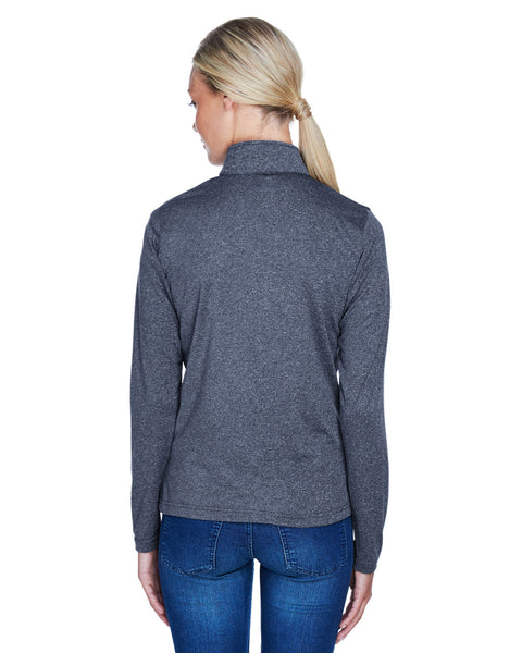 UltraClub 8618W Ladies' Cool & Dry Heathered Performance Quarter-Zip