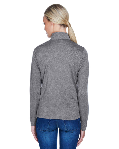 UltraClub 8618W Ladies' Cool &amp; Dry Heathered Performance Quarter-Zip