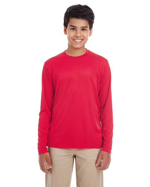 UltraClub 8622Y Youth Cool & Dry Performance Long-Sleeve Top