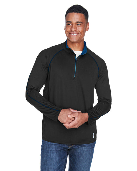 North End 88187 Men's Radar Quarter-Zip Performance Long-Sleeve Top