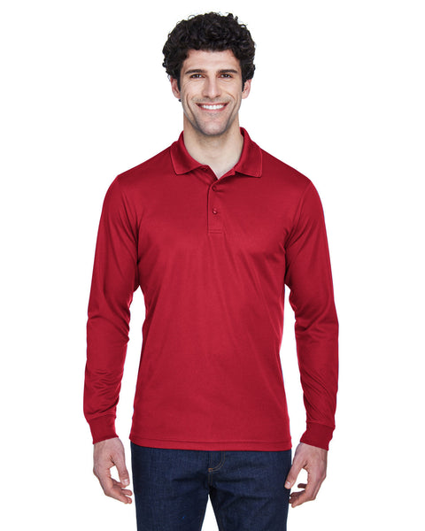 Core 365 88192 Polo piqué de manga larga Pinnacle Performance para hombre