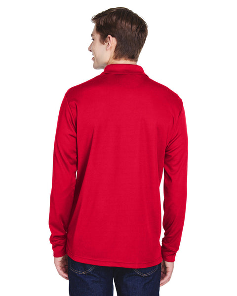 Core 365 88192P Adult Pinnacle Performance Long-Sleeve Piqu Polo with Pocket